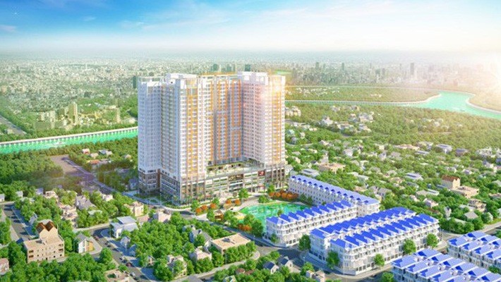 Green Star Sky Garden là dự án mới nhất và hút khách nhất của chủ đầu tư Hưng Lộc Phát tại Nam Sài Gòn. Ảnh phối cảnh dự án