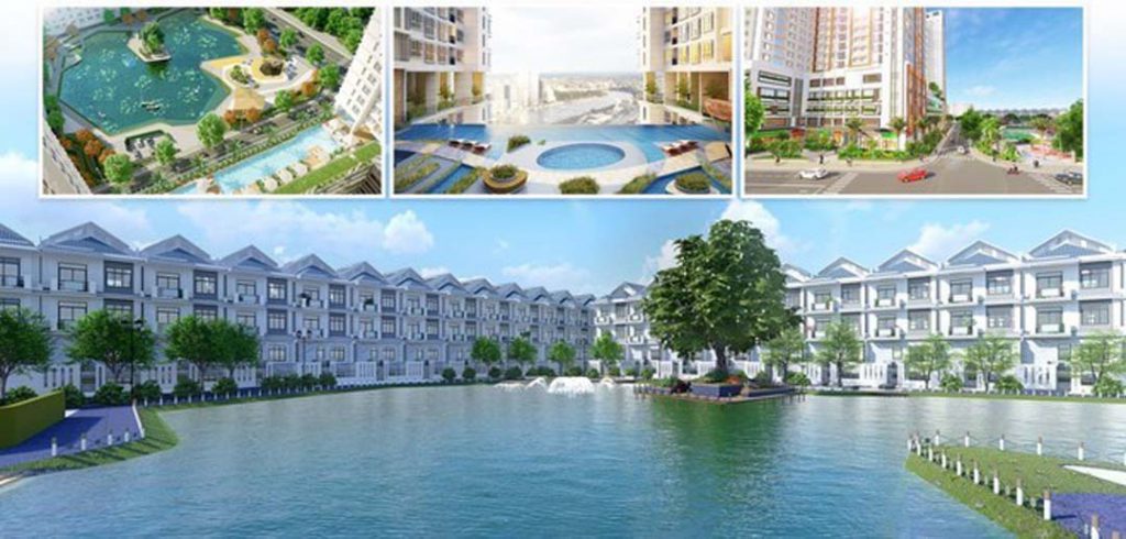 Hồ Thiên Đường bên trong dự án Green Star Sky Garden của Chủ đầu tư Hưng Lộc Phát